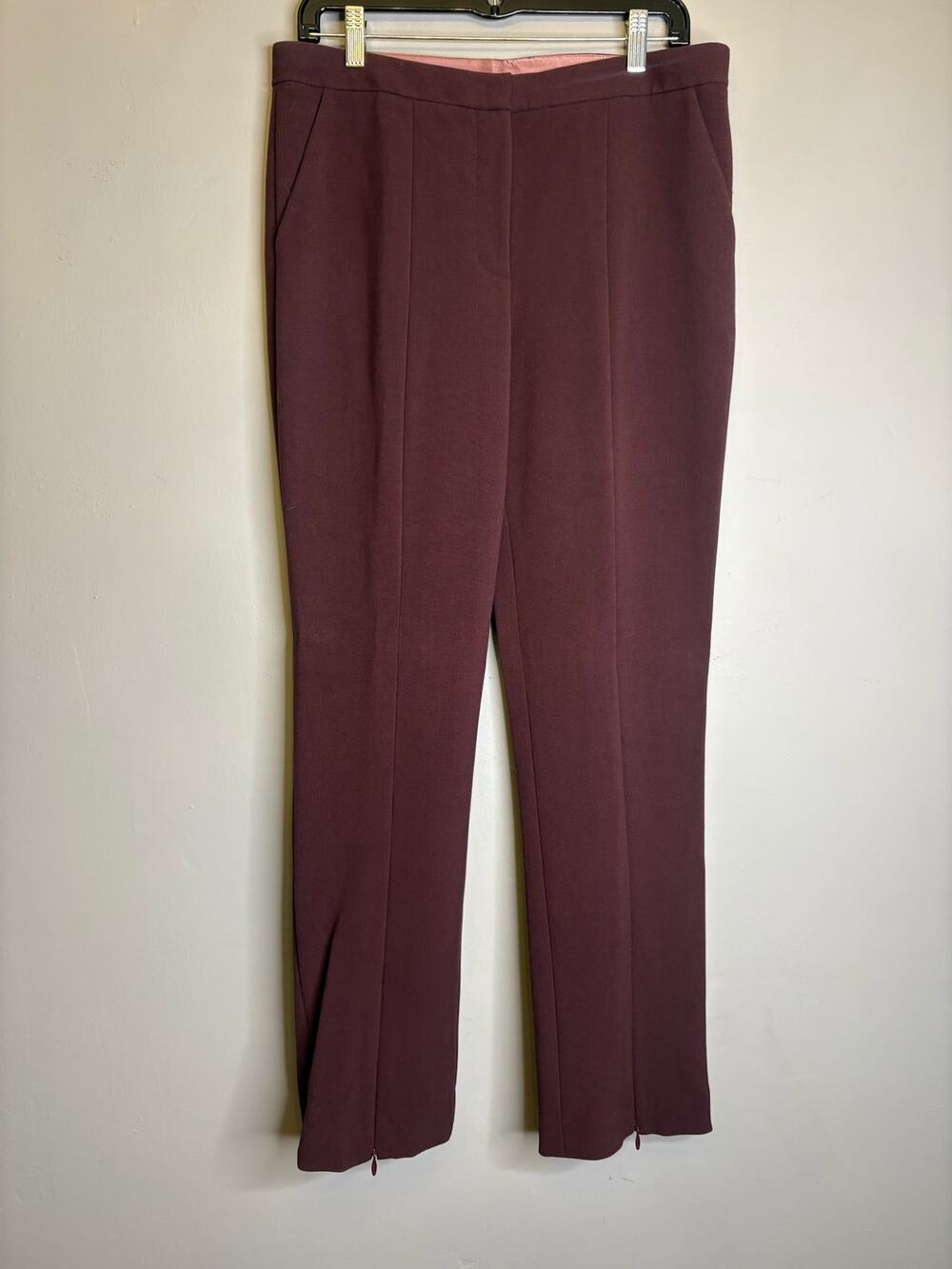 Rachel Roy Purple Tailored Trouser Pants Mid Rise Work Career Size 10